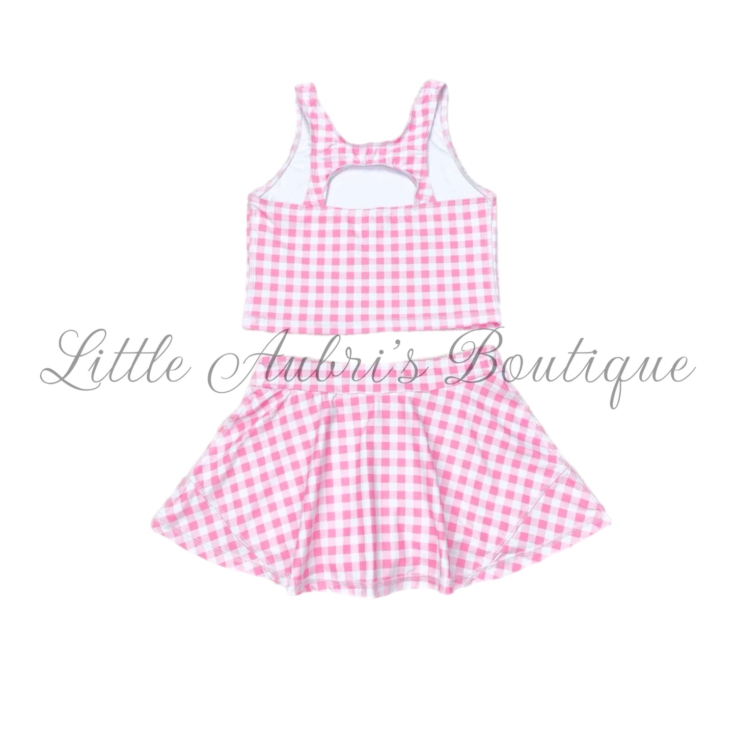 Pink Gingham Athletic Skort Set ETA Early April