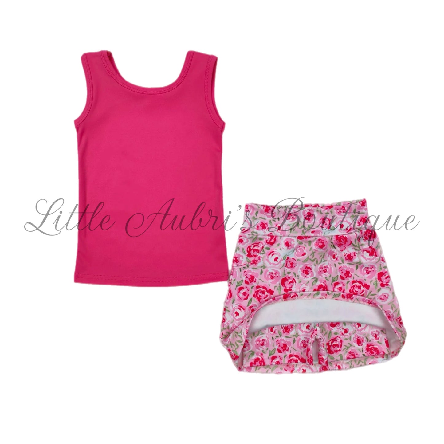 Pink Floral Tank and Athletic Skort Set ETA Early April