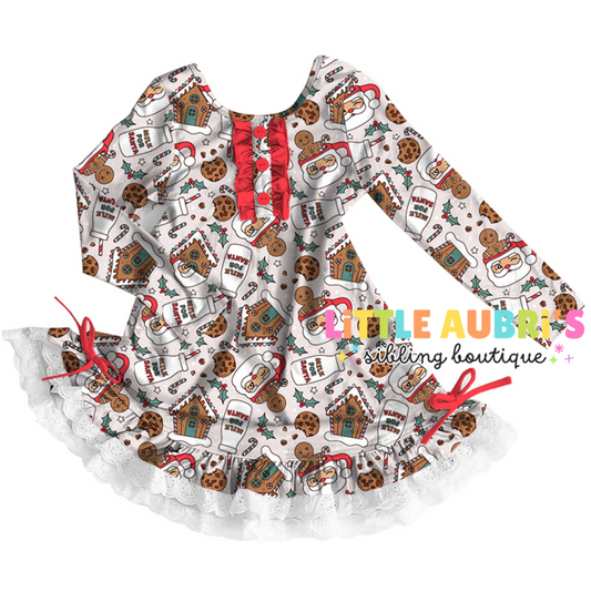MILK FOR SANTA Lace Pajama Dress (*SHIPS LATE OCT)
