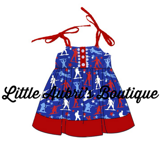 PREORDER Toy Soldiers Tie Dress CLOSES 2/2