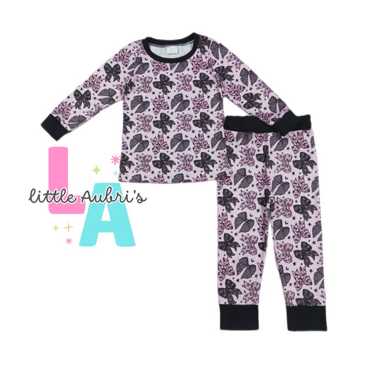Pink Halloween Bows Pajama Set ETA Late August