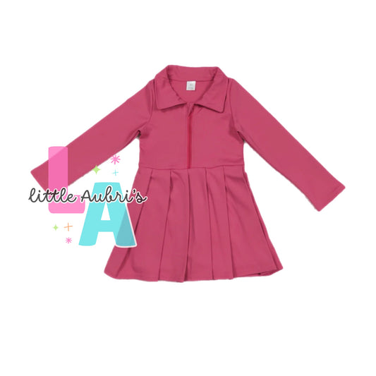 Pink Long Sleeve Athletic Dress ETA Late August