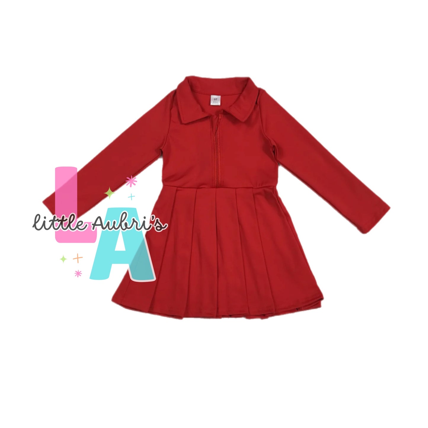 Red Long Sleeve Athletic Dress ETA Late August
