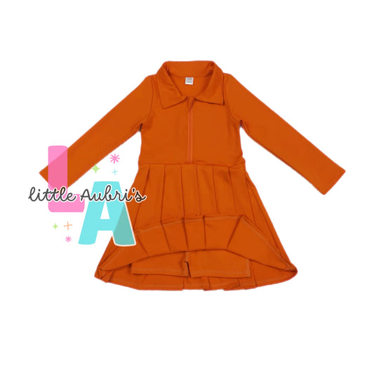 Orange Long Sleeve Athletic Dress ETA Late August