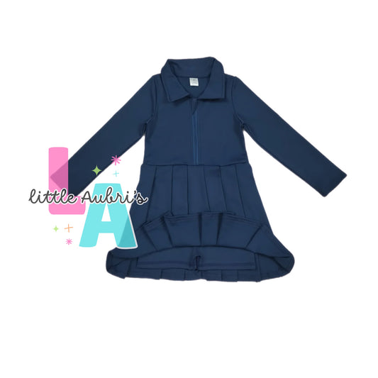 Navy Long Sleeve Athletic Dress ETA Late August