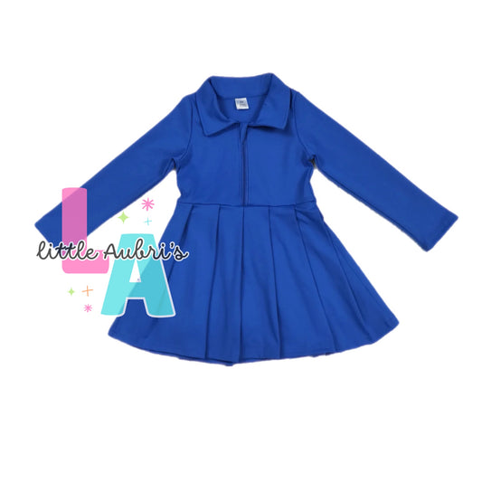 Blue Long Sleeve Athletic Dress ETA Late August