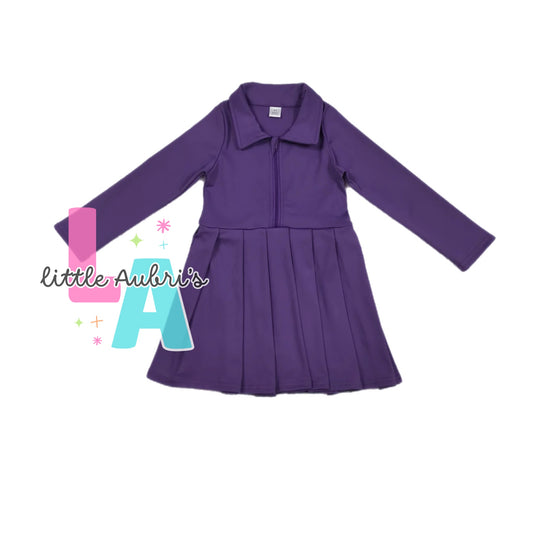 Purple Long Sleeve Athletic Dress ETA Late August