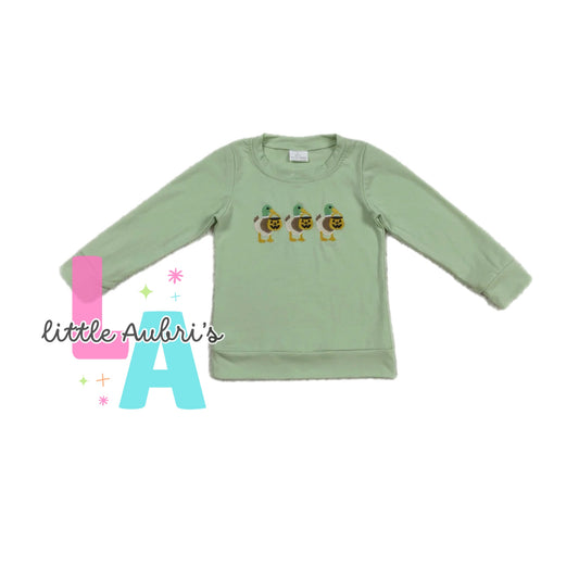 Embroidered Trick or Treating Duck Pullover ETA Late August