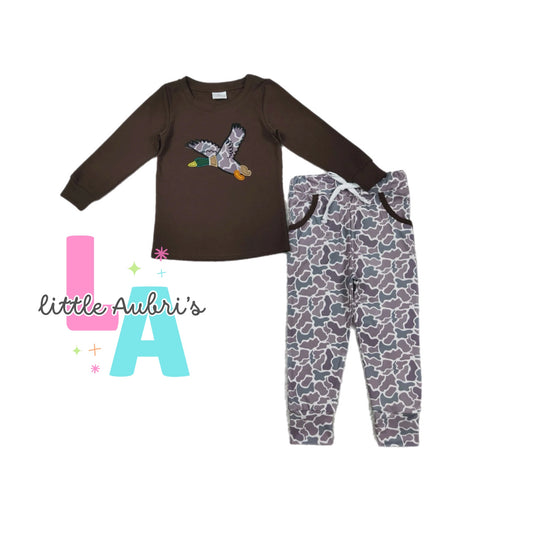 Embroidered Camo Duck Pullover Set ETA Late August
