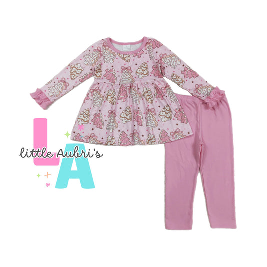 Christmas Cake Bows Legging Set ETA Late August