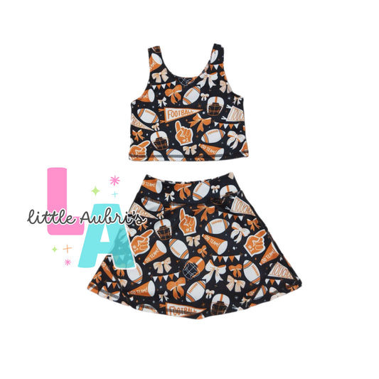 Orange Cheer Crop and Athletic Skort Set ETA Late August