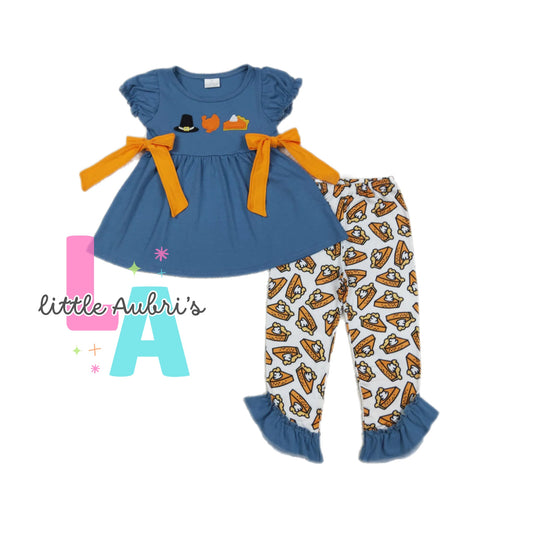 Embroidered Thanksgiving Legging Set ETA Late August