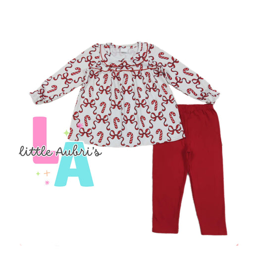 Candy Cane Leggings Set ETA Late August