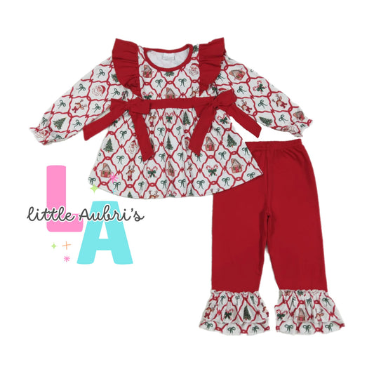 Christmas Bows Leggings Set ETA Late August