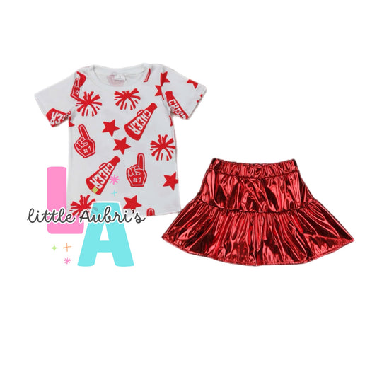 Red Cheer Skirt Set ETA Late August