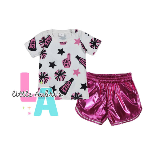 Pink and Black Cheer Short Set ETA Late August