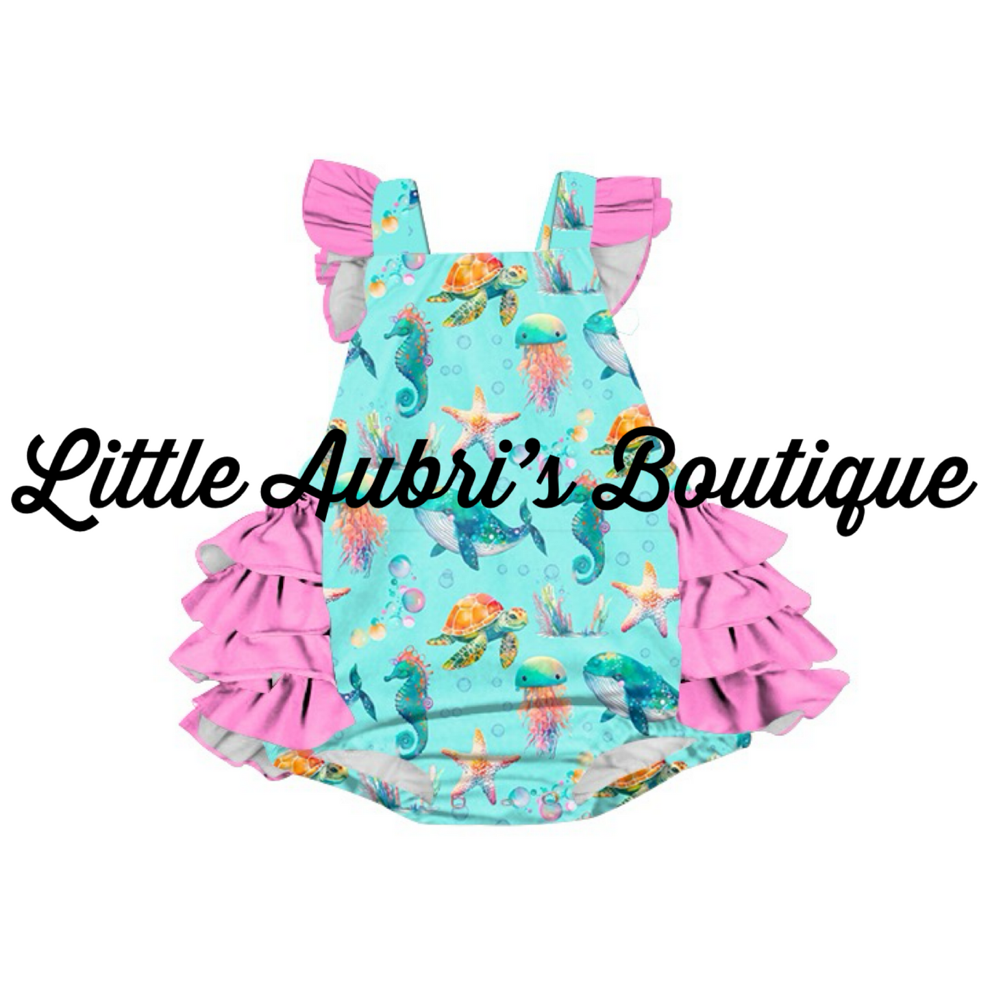 Sea Life Ruffle Bum Romper