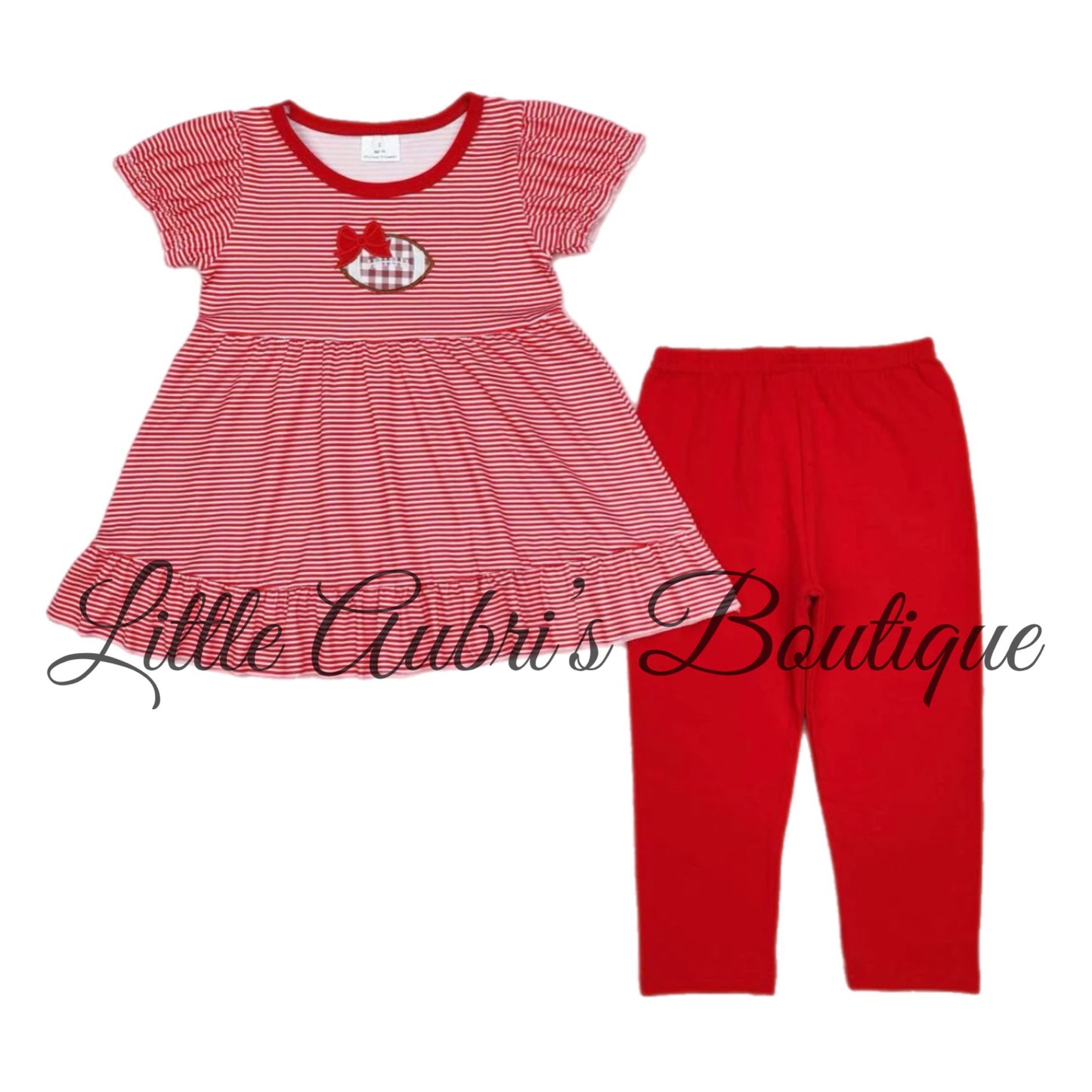 Red Football Bow Pants Set ETA Mid November