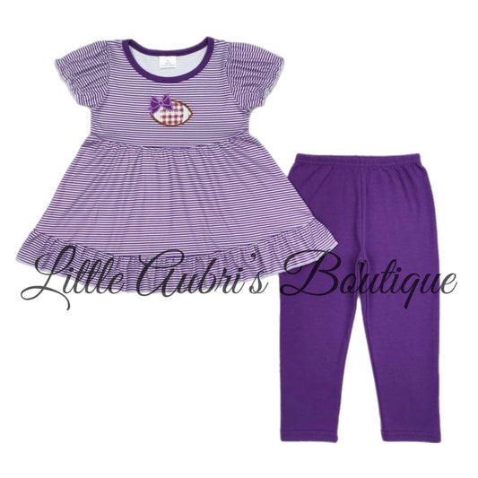 Purple Football Bow Pants Set ETA Mid November