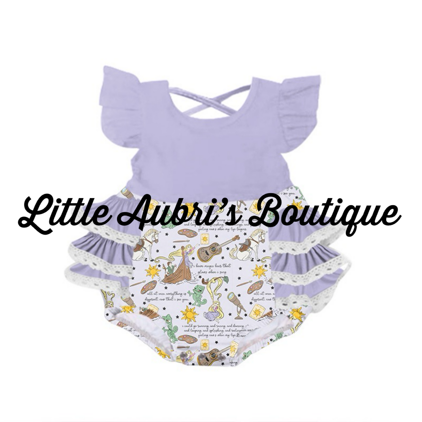 PREORDER Tower Princess Lace Ruffle Bum Romper CLOSES 5/17