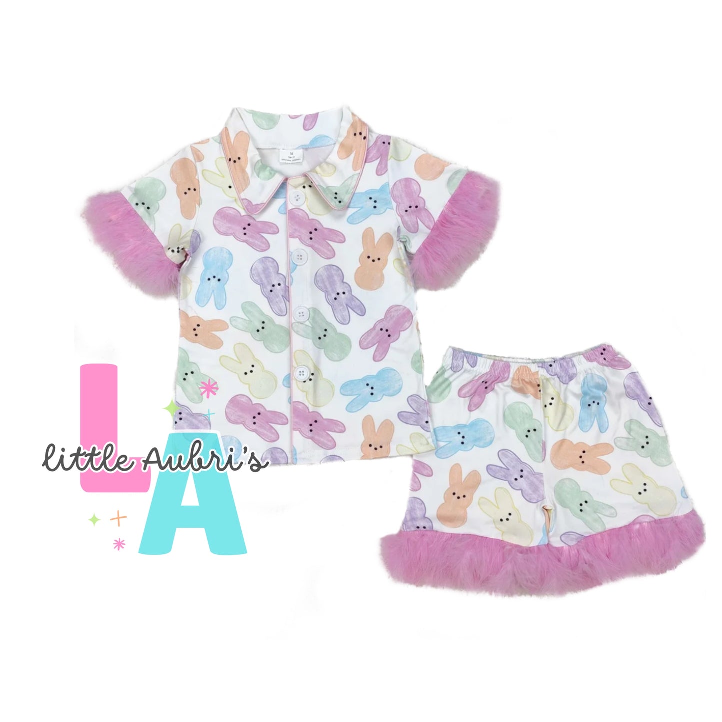 Peeps Feather Trim Pajama Set ETA Early April