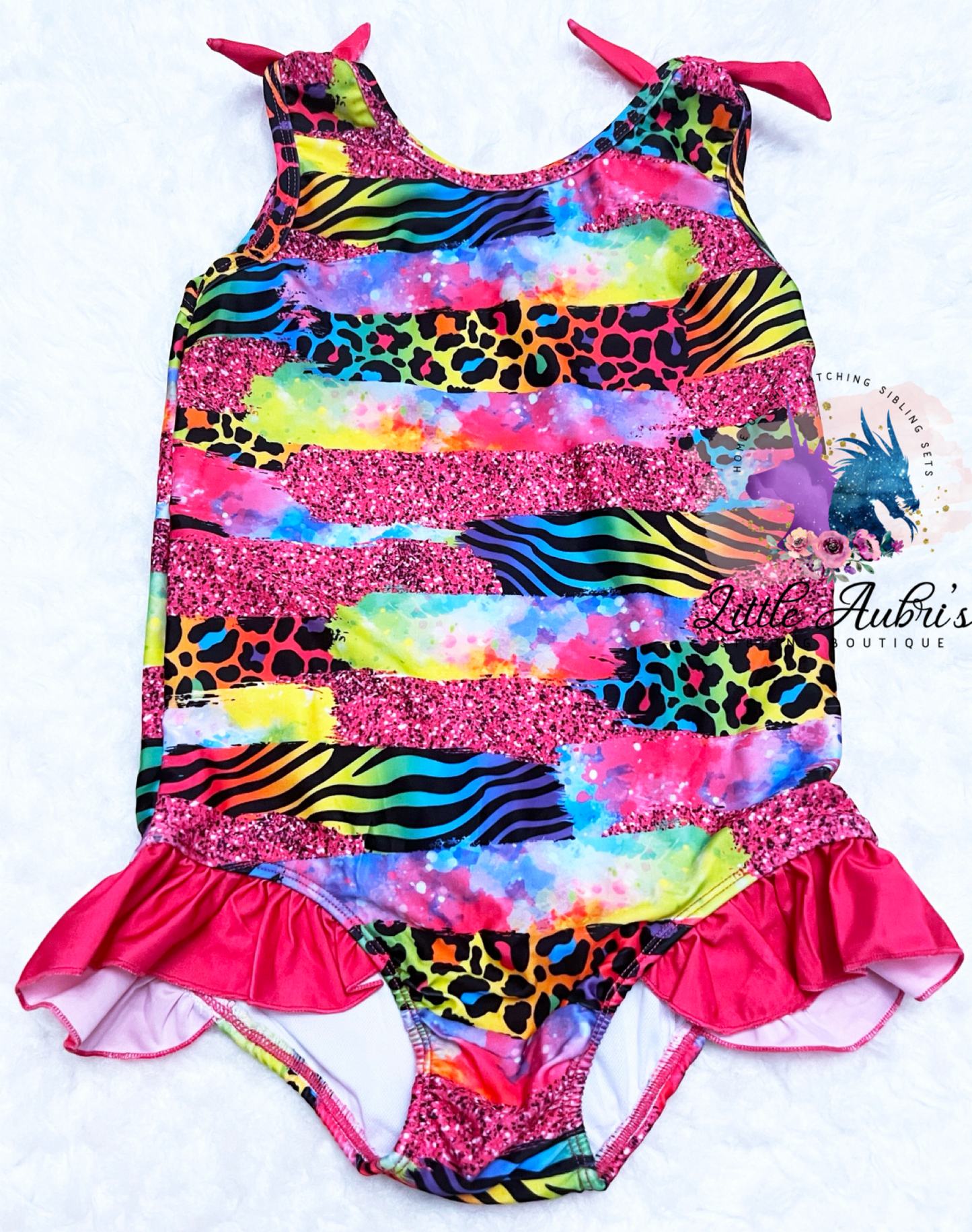 90s Rainbow Brushstrokes 1 PC Swimsuit