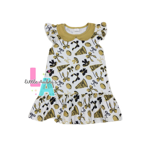 Black and Gold Football Dress ETA Late Sept