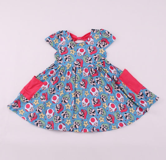 Plumber Brothers Bow Back Dress