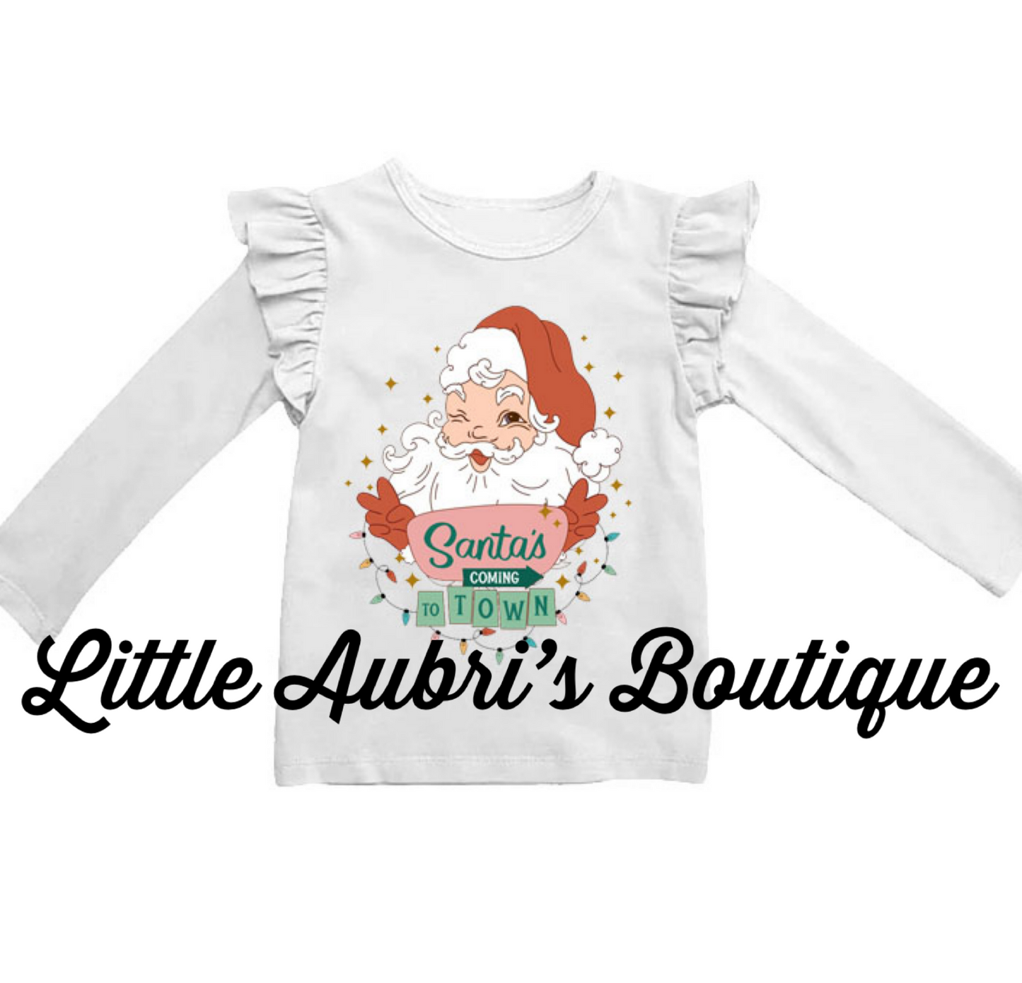 Santa’s Coming to Town Ruffle Tee