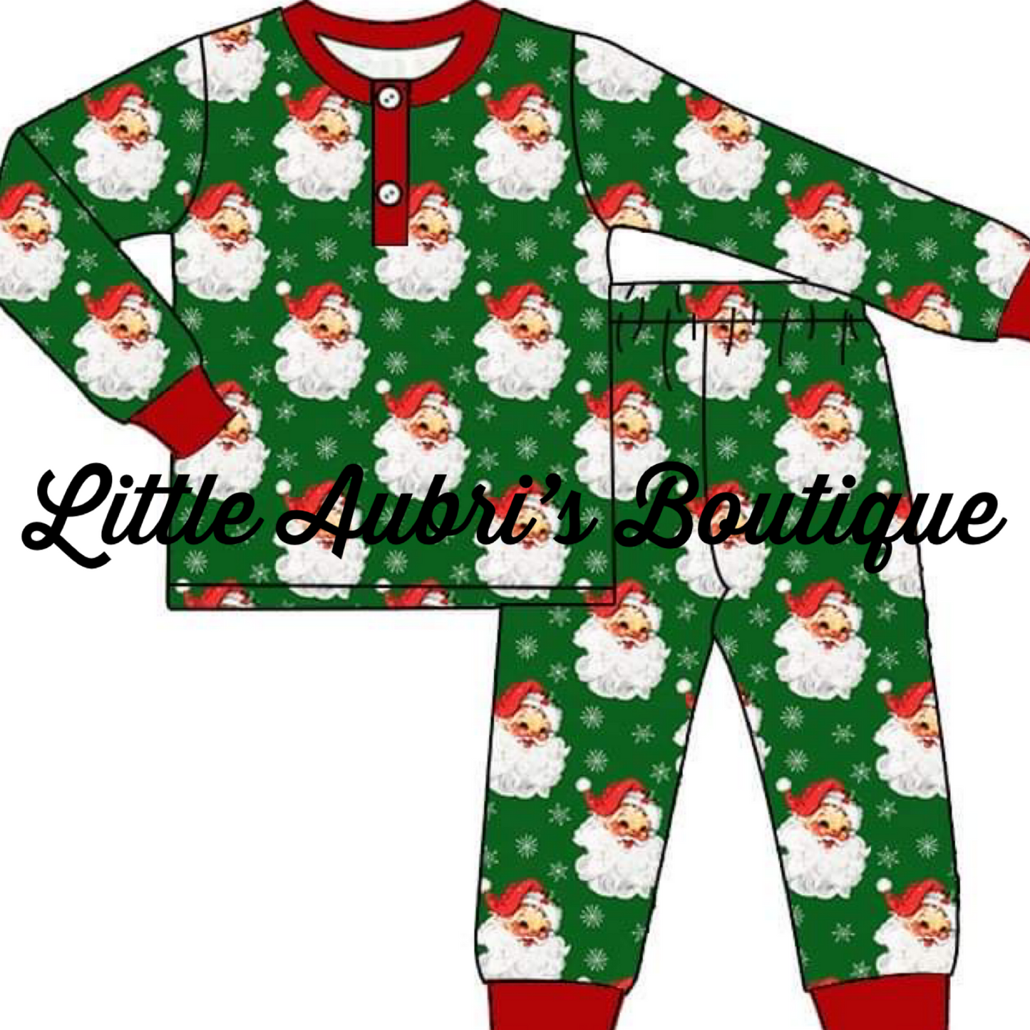 PREORDER Adult Vintage Santa Pajama Set CLOSES 7/14