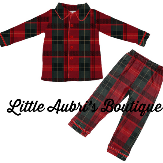 Adult Tartan Plaid Pajama Set