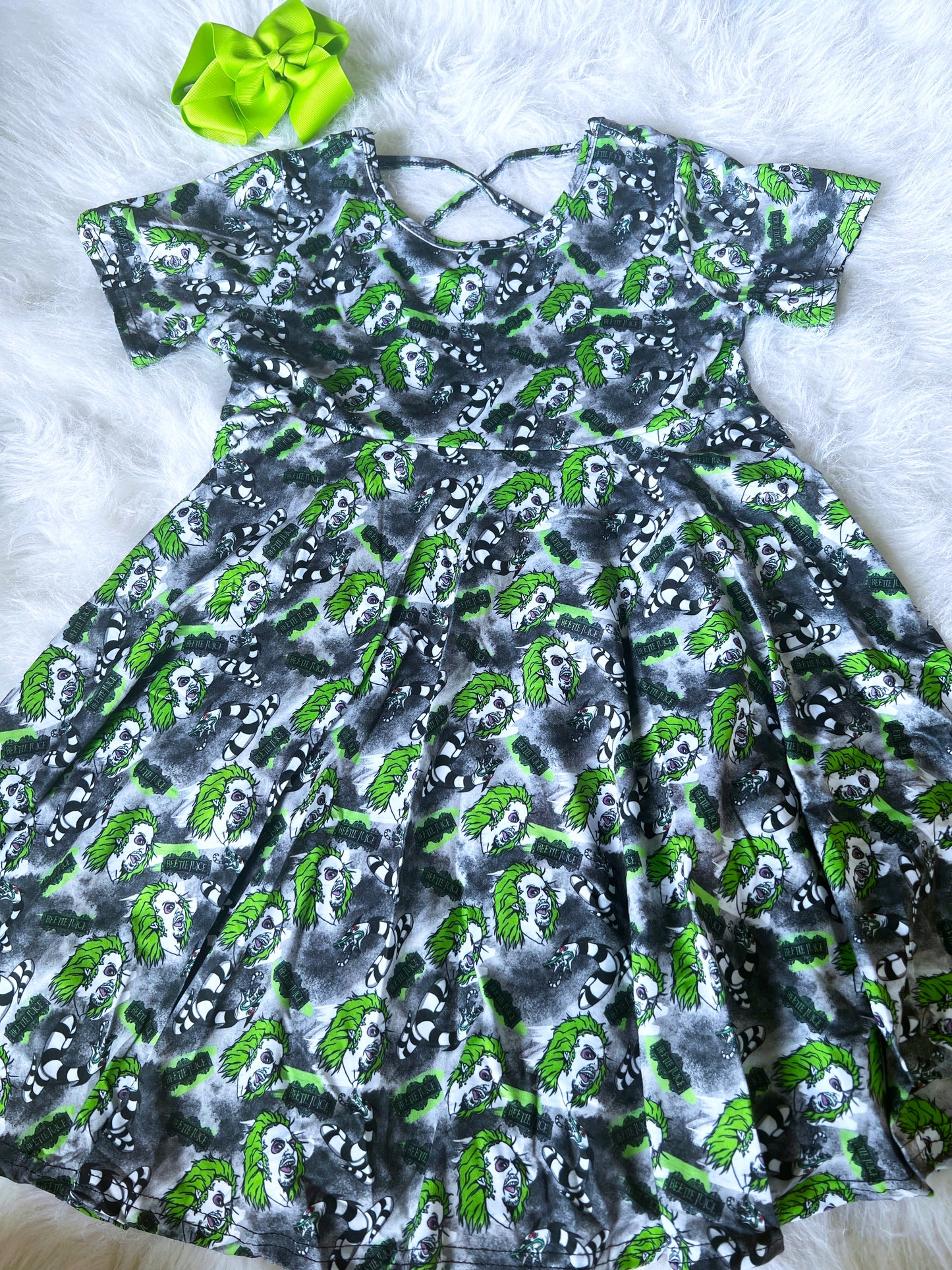 Beetlejuice Cross Back Twirl Dress