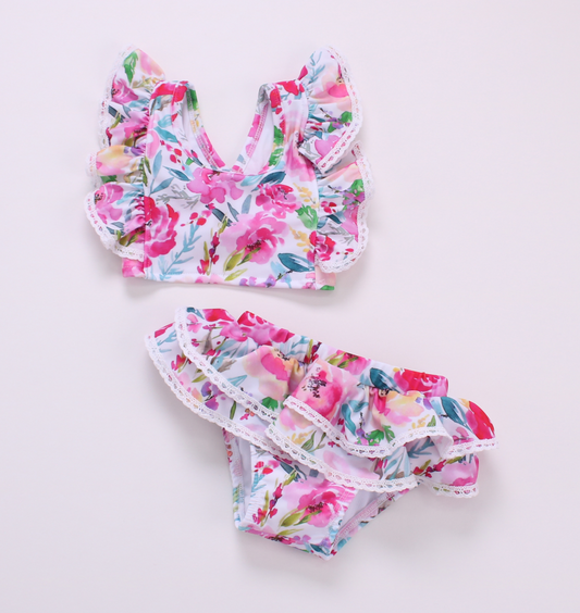 Summer Blooms Two Piece Swimsuit
