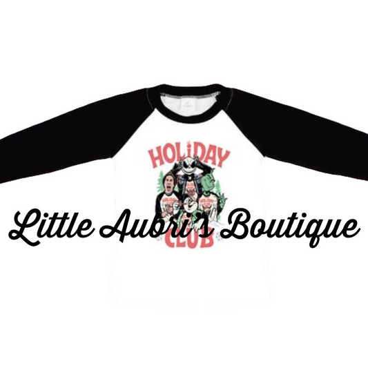 PREORDER Adult Hellfire Holiday Club Long Sleeve Raglan CLOSES 7/28