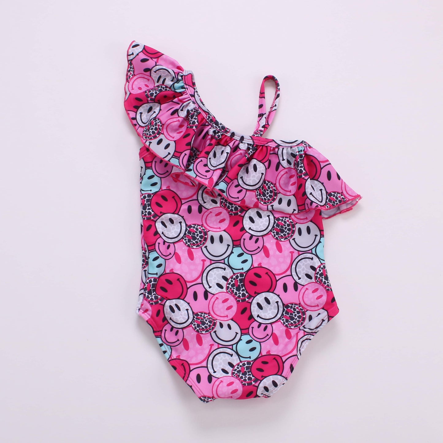 Pink Smileys One Piece Swimsuit