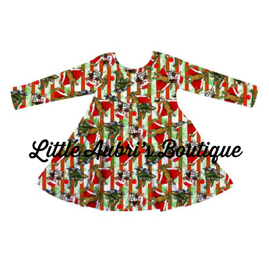 Gremlin Christmas Pocket Twirl Dress