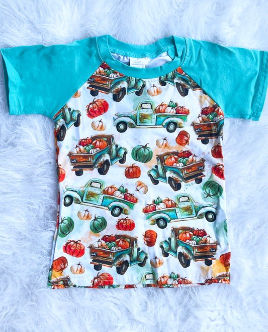 Pumpkin Trucks Raglan