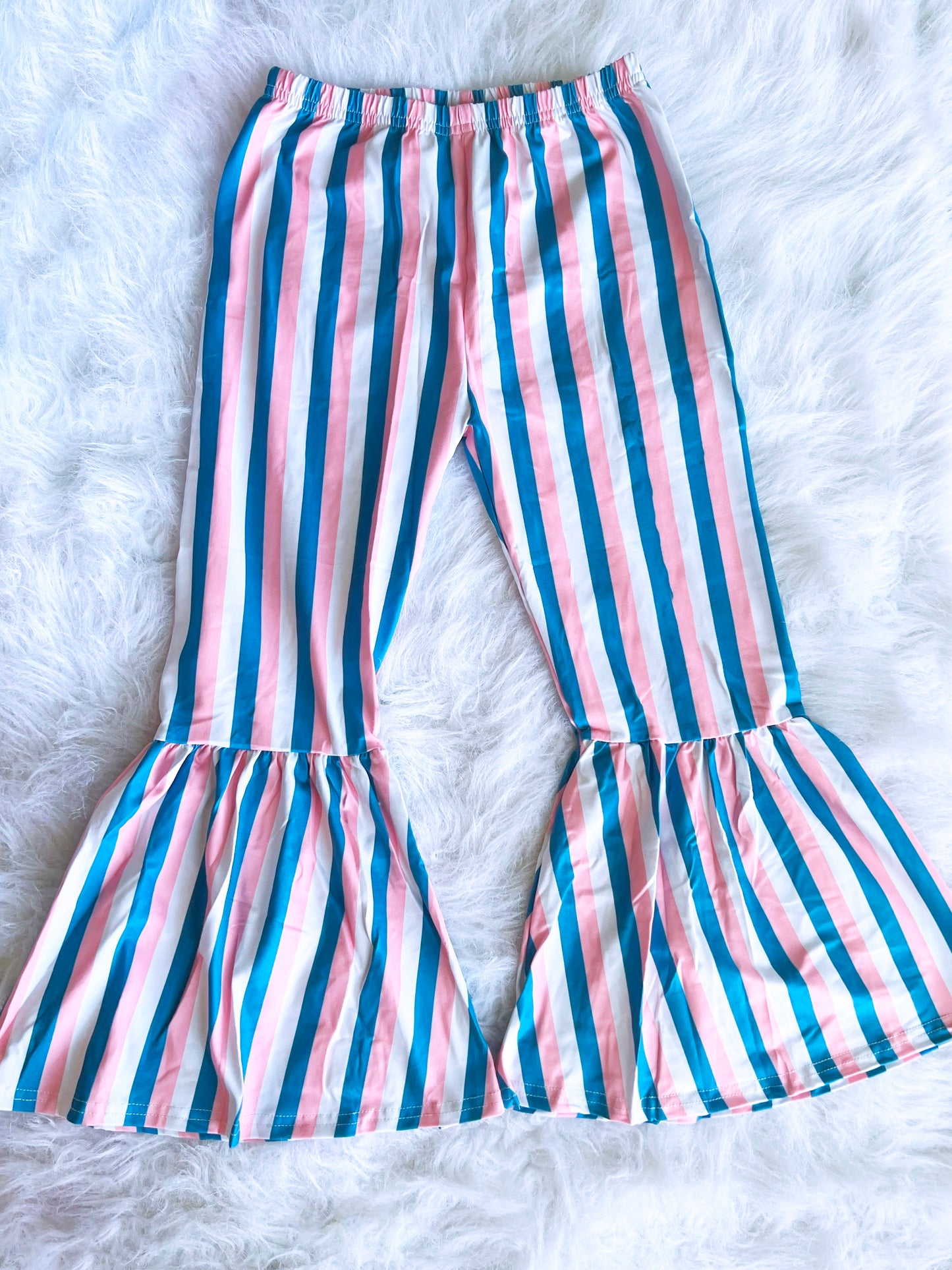 Retro Stripe Bell Bottom Pants