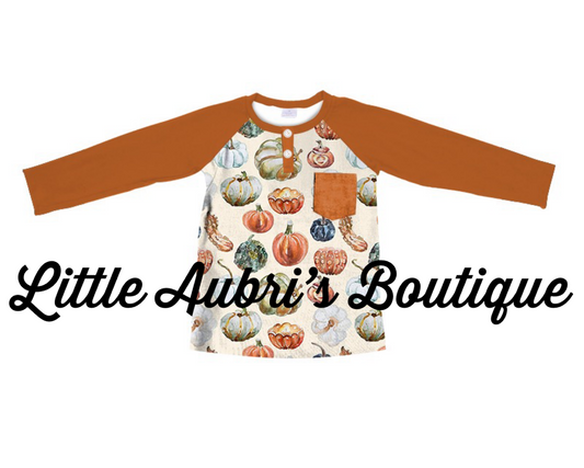 PREORDER Pumpkins and Gourds Pocket Henley CLOSES 8/18