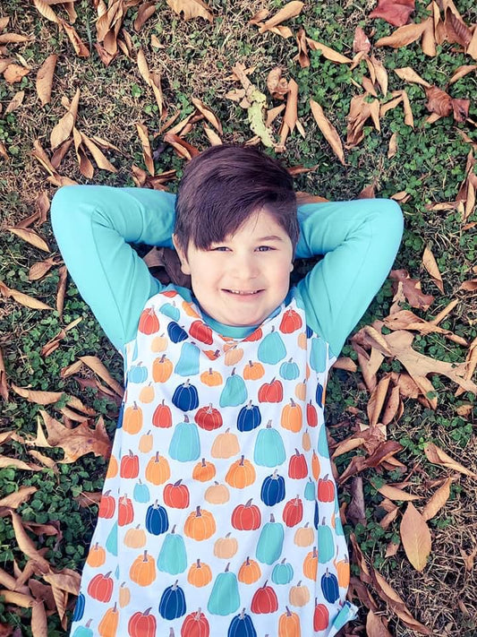 Autumn Pumpkins Long Sleeve Raglan