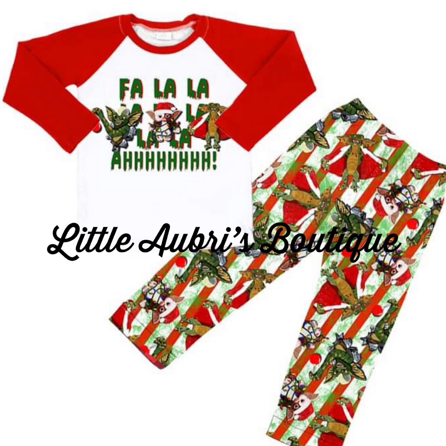 PREORDER Gremlin Christmas Graphic Tee and Pants Adult Pajama Set CLOSES 8/5