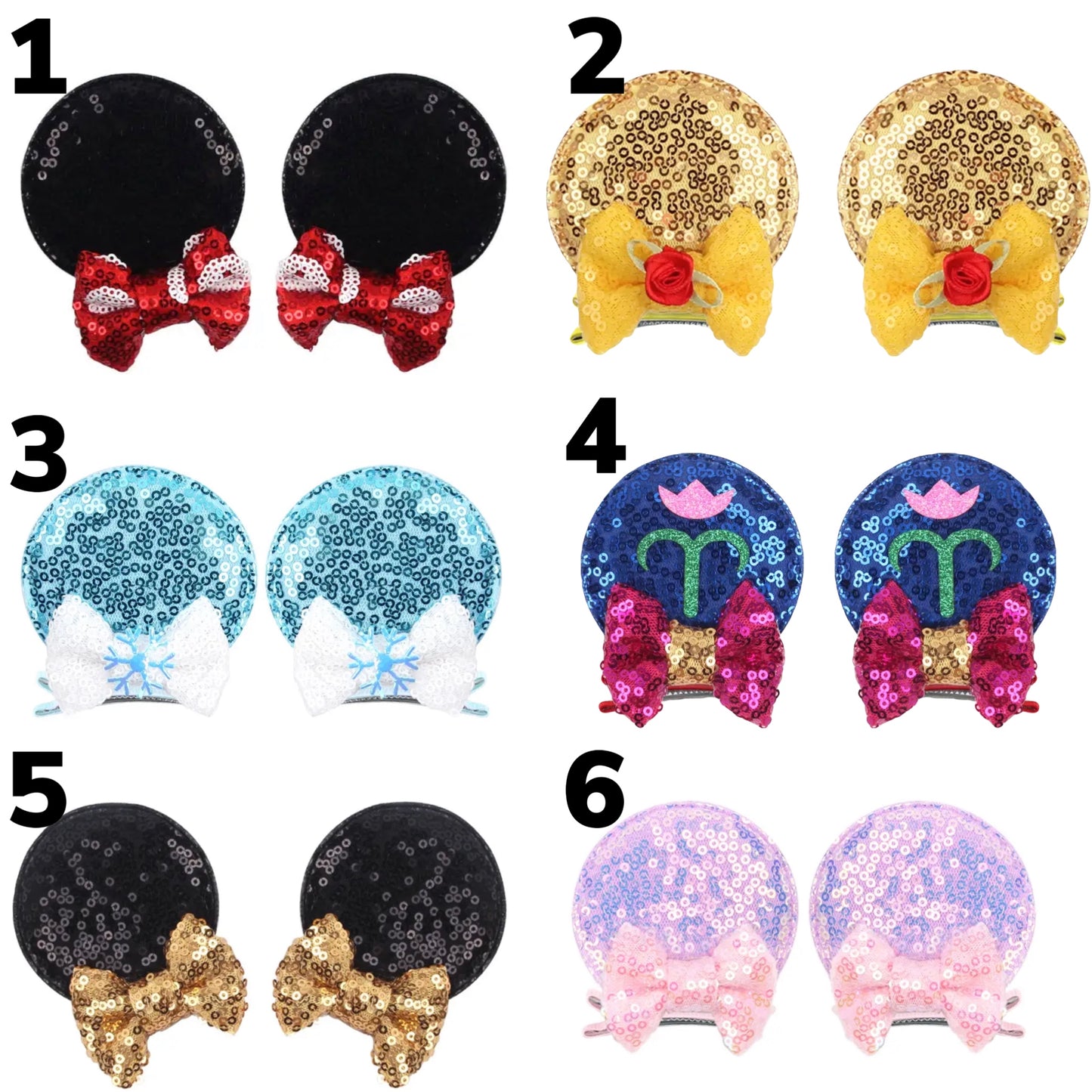 PREORDER Mouse Ear Piggy Clips Set of 2 (18 options) CLOSES 3/8