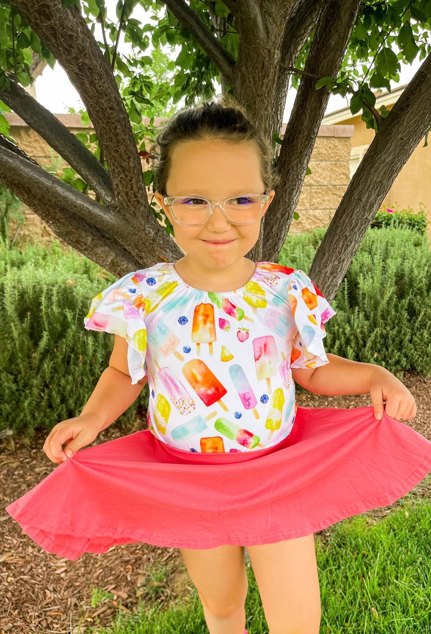 Light Pink Skirt w/ Built in Shorts