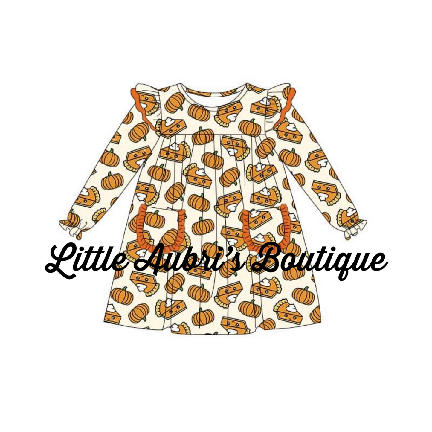 PREORDER Long Sleeve Pumpkin Pie Cutie Dress CLOSES 8/14
