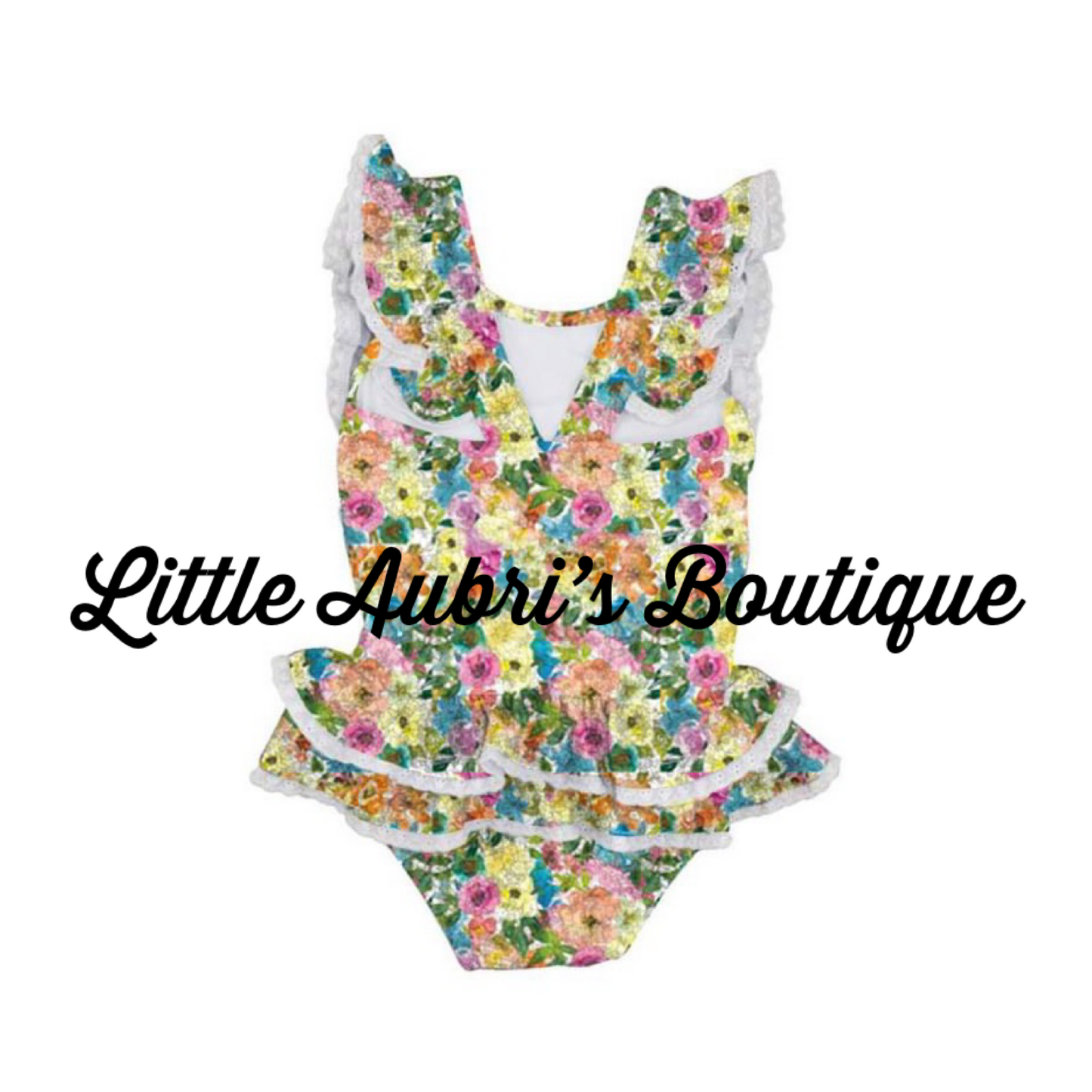 Floral Medley Lace One Piece Swimsuit