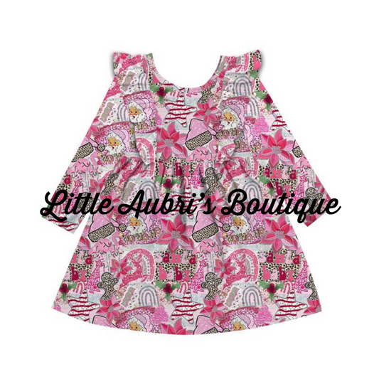PREORDER Santa Baby Long Sleeve Ruffle Dress CLOSES 8/5