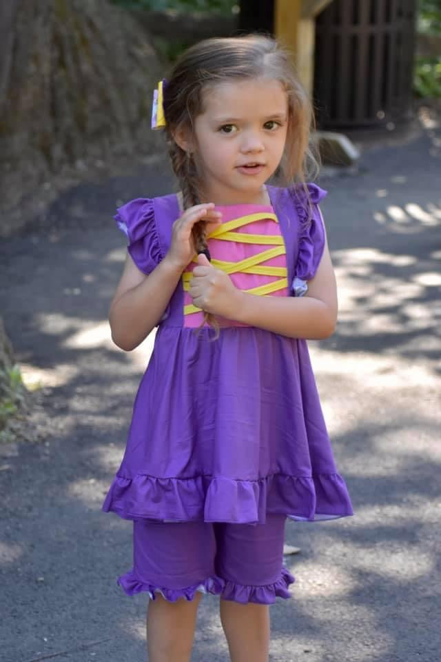 Rapunzel Pinafore Tunic & Short Set