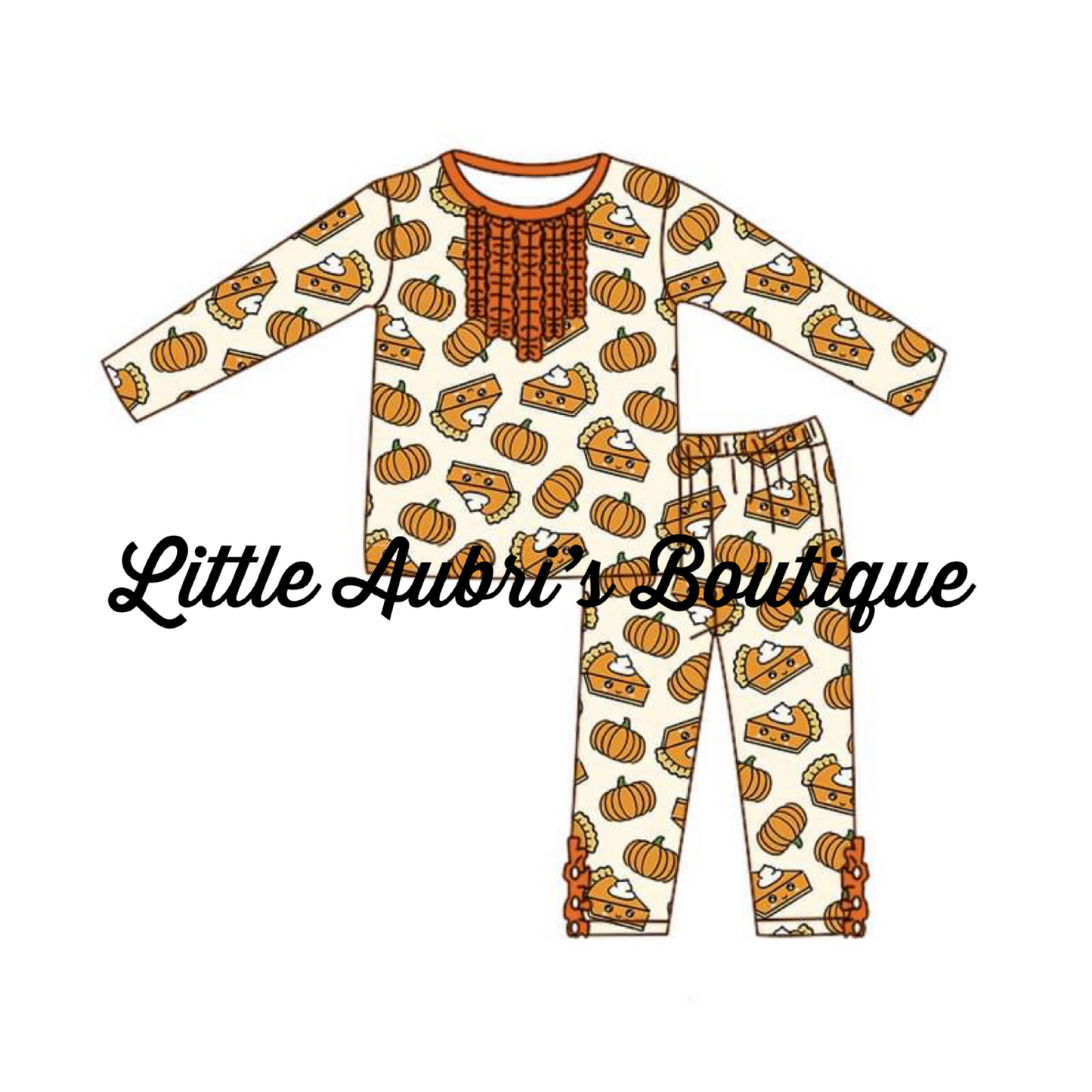 PREORDER Pumpkin Pie Cutie Ruffle Pajama Set CLOSES 8/14