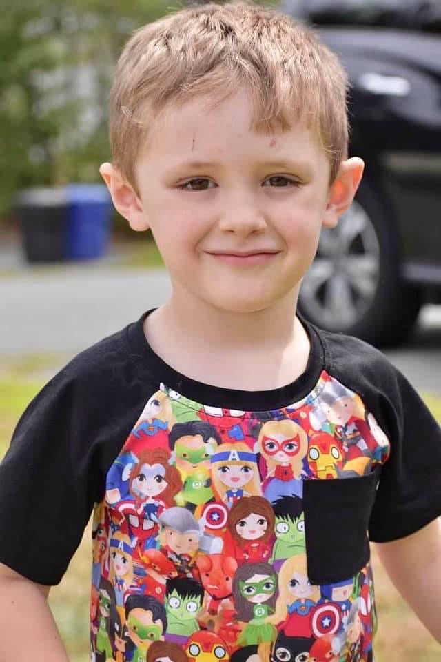 Superhero Kids Pocket Raglan