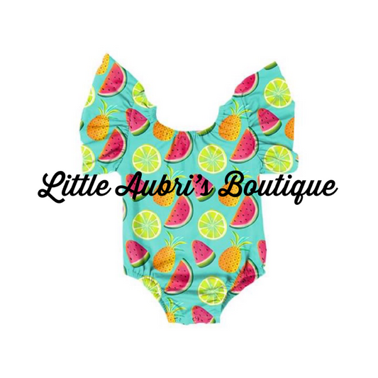 Tutti Frutti Flutter Sleeve Leotard